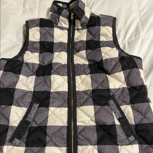 Whit and black plaid Old Navy vest